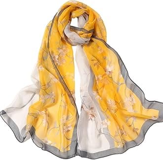 MINIDORALightweight Scarves for Women Elegant Floral Pattern Scarf Shawls Sunscreen Head Shawls