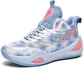 Unisex Basketball Shoes for Women Men Breathable Mesh Non Slip Rubber Sole Lightweight Athletic Sneakers for Indoor Outdoor Court Walking Training