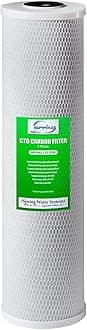 iSpring FC25B Whole House Water Filter, CTO Carbon Block, 20” x 4.5” for Sedi...