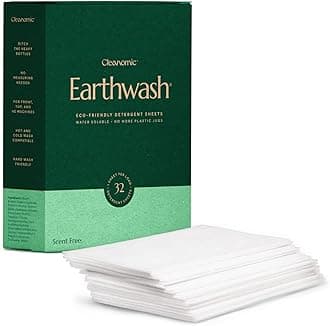 Laundry Sheets, Scent-Free (32 Loads), The Perfect Plastic Free Detergent Strips, Ideal for TravelHome Use. Biodegradable-Easy Dissolve, True Eco-Wash