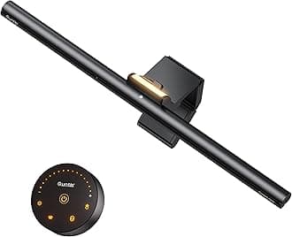 Quntis Monitor Light Bar with Remote, 16.7'' Eye Care No Glare Computer Light Bar with Backlight, Auto-Dimming & Timer, Stepless Dimming Monitor Lamp for Desk Gaming Home Office Curved Monitors