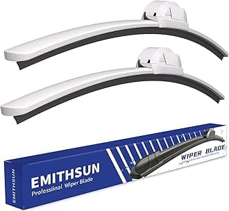 OEM QUALITY 26" + 16" Premium All-Seasons Durable Stable And Quiet White Windshield Wiper Blades (Set of 2)
