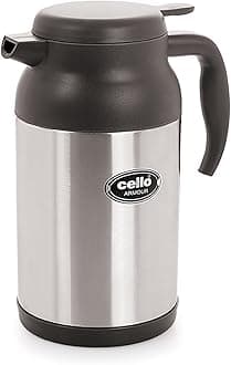 Cello Armour Stainless Steel Double Walled Carafe, Insulated, 1600ml, 1pc, Grey