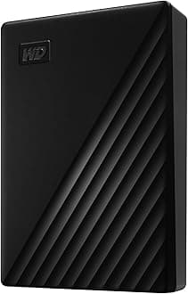 6TB My Passport portable external storage, external hard drive, USB 3.0, portable HDD with software for device management, backup and password protection, works with PC, Xbox &Playstation, Black