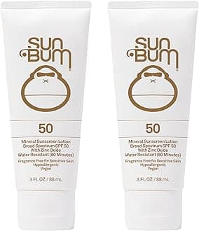 Mineral Spf 50 Sunscreen Lotion Vegan and Hawaii 104 Act Compliant (Octinoxate & Oxybenzone Free) Broad Spectrum Natural Sunscreen With UVA/UVB Protection 2 Pack