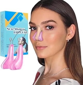 Quecc Manual Hand Powered Nose Shaper Clip, Pain-Free Nose Bridge Straightener Corrector, Soft Silicone Nose Slimmer Rhinoplasty Device Nose Up Lifting Clip Beauty Tool(Unisex)