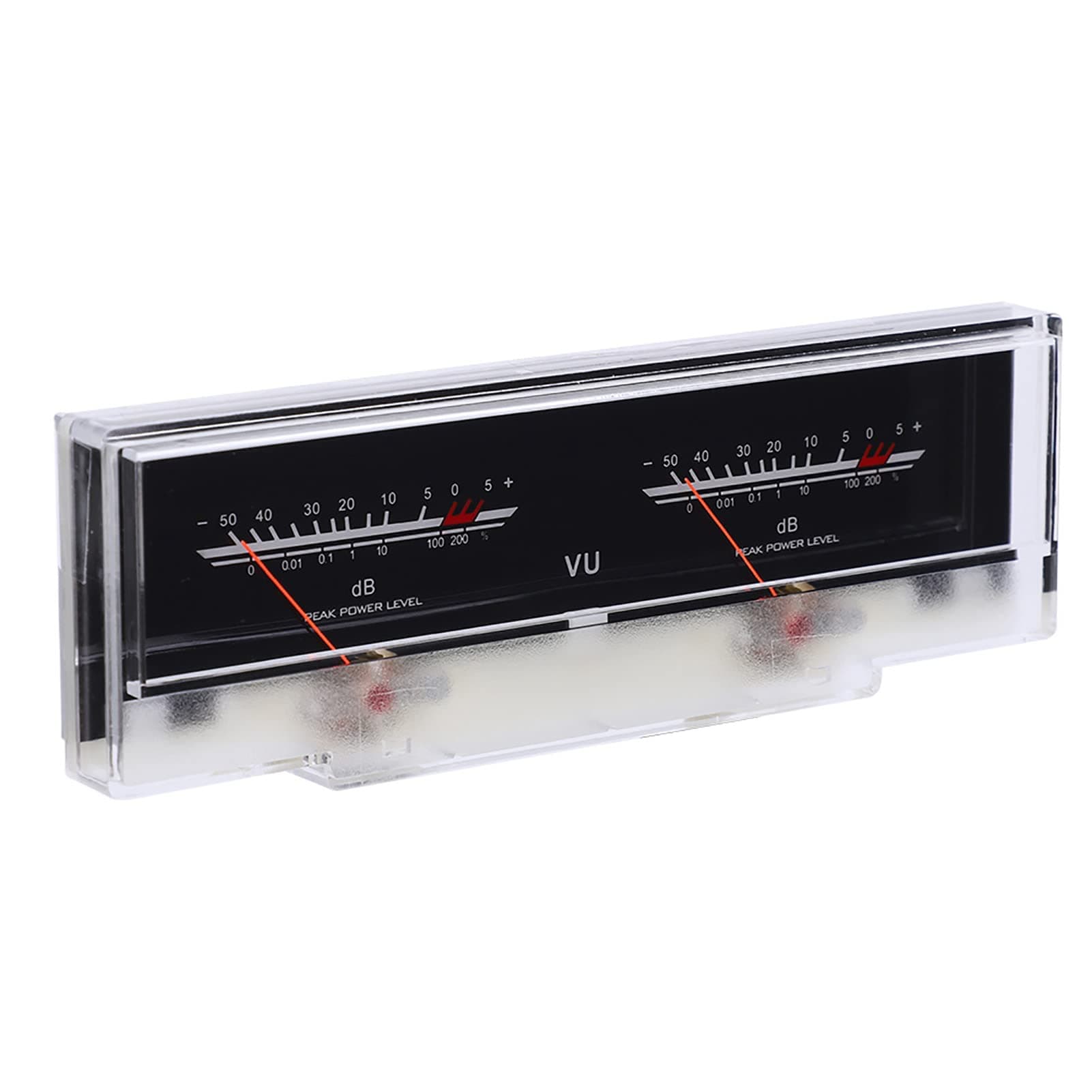 Power Amplifier DB Meter, VU Meter with 3Pcs White LED Backlight, Sound Audio Level Tester with Vertical Working Direction