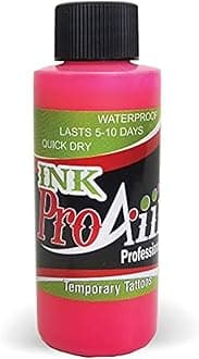 Body Paint - ProAiir Temporary Tattoo Ink - 4.2 oz (120ml) Fluorescent Hot Pink