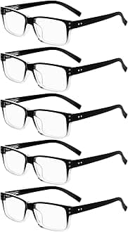Eyekepper Vintage Reading Glasses for Men - 5 Pack Spring Hinges Classic Readers
