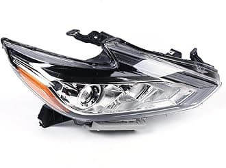 Right Passenger Side Headlight For Nissan Altima 2016 2017 2018, Projector Headlight Replacement, Halogen Headlights Chrome Housing Clear Lens, Factory Style Headlamp 260109HS0A