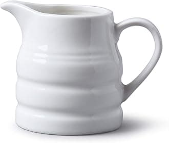 T359 Porcelain Traditional Churn Jug, 135 ml, White