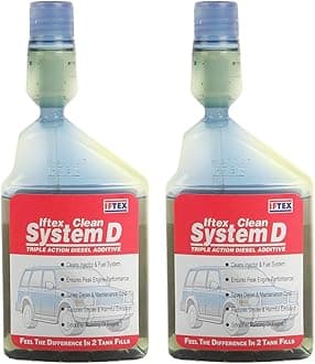 Clean System D with Triple Action Diesel Additive for All Diesel Cars (Pack of 2) (250 ml) / Diesel Fuel Treatment and Injector Cleaner for Cleaning deposits and Mileage Improvement