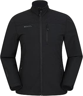 Mountain WarehouseGrasmere Mens Softshell Jacket - Water Resistant Raincoat, Breathable Mens Coat, Lightweight Jacket, Bonded Fabric - Ideal For Spring Summer