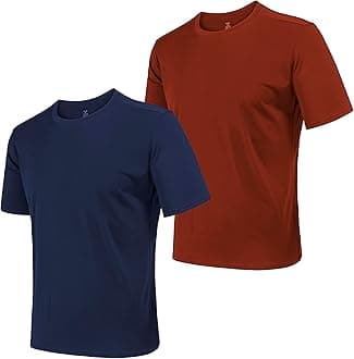 2&5 Pack Men's Sports T Shirts,Crew Neck Breathable Quick-Dry Short Sleeve, Lightweight Gym Tee for Athletic Running Casual