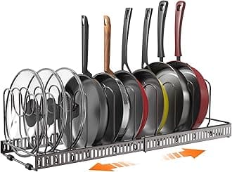 Pan Organiser Rack with 10 Dividers