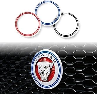 Hood Emblem - Compatible with XE, XF, XJ,F-Type,F-Pace Accessories- 3D Classical Design - Hood Emblem in Chrome/Black Finish(Blue)