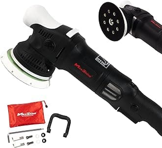 ShineMaster 15mm/1000Watt M15 Pro DA Polisher-with Free Canvas Bags, 5" PU Hook&Loop Backing Plate
