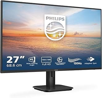 PHILIPS 27E1N1100A - 27 Inch FHD Monitor, 100Hz, IPS, 4ms, Speakers, LowBlue mode, Cable managment, FlickerFree (1920 x 1080, 250 cd/m², VGA/HDMI 1.4)