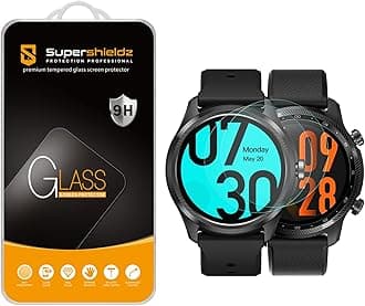 (2 Pack) Supershieldz Designed for Ticwatch Atlas / Ticwatch Pro 5 Enduro / TicWatch Pro 5 / TicWatch Pro 3 / TicWatch Pro 3 Ultra GPS Smartwatch Tempered Glass Screen Protector, Anti Scratch, Bubble Free