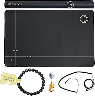 Grounding Mat for Desk (18x27in) – Full Body Grounding Pad for Chair, Bed & Office Use – Stay Grounded to Help Ease Stress, Fatigue & Tension from Long Work Hours