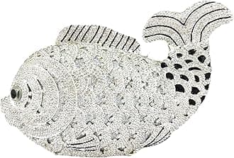 Boutique De FGGFish Rhinestone Clutch Purses for Women Formal Evening Bags Prom Purse Wedding Party Crystal Clutch Bag,Mini