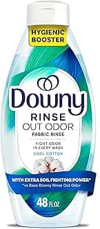 RINSE & REFRESH Laundry Odor Remover and Fabric Softener, Cool Cotton, 48 fl oz, Safe on ALL Fabrics, Gentle on Skin, HE Compatible