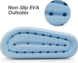 Dodow Womens Slide Sandals Adjustable Soft Cloud Comfort Slip On Flat Sandals