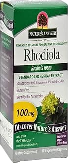 Nature's Answer Rhodiola Root Vegetarian Capsules, 60-Count