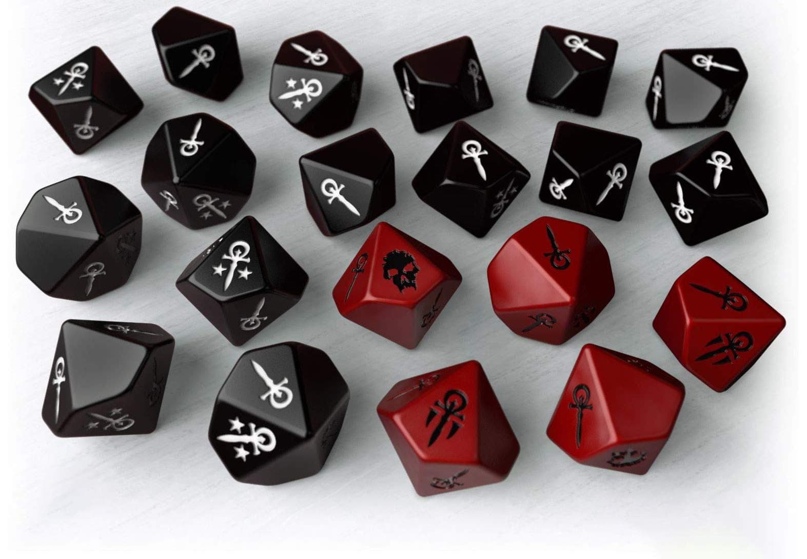 HAYI Modiphius Entertainment Vampire The Masquerade: Dice Set RPG Accessory for Adults 18 Years Old and Up (RPG Accessory), Black