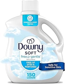 Free & Gentle Liquid Fabric Softener, 111 fl oz, 150 Loads, Hypoallergenic, Sensitive Skin Friendly Fabric Conditioner Liquid