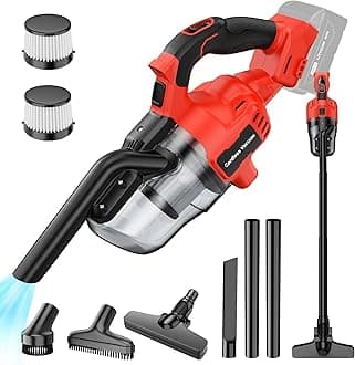 Cordless Vacuum for Milwaukee M18 Battery, Handheld Vacuum Cleaner for Home Pet Hair Car, 5-in-1 Portable Shop Vac with 2 Washable HEPA Filter, 4 Multi Nozzle (Battery Not Included)
