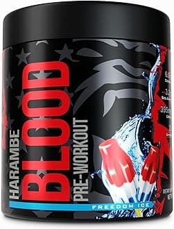 Harambe Pre Workout ✮ Extreme Preworkout Supplement for Men & Women ✮ Strong Pre Workout Powder ✮ 395mg Caffeine with Dynamine ✮ Best High Stim Pre-Workout for Pumps, Energy & Focus (Freedom Ice)