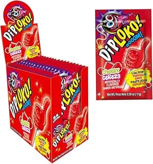 "DIPLOKO!" Boom Crackling Lollipop | Explosion of Flavor in the Mouth | Popping candy | 0.39 Oz Net Weight per Unit | 24 Count | Artificially Flavored (Cherry, 24 Count)