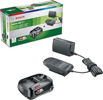 Bosch Home and Garden 1600A020RW Bosch Battery and Charger Starter Set PBA 18 V (18 V System, 2.5 Ah Battery, Charger, in Cardboard Box)