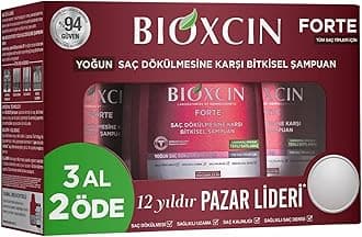 BIO XCIN Forte Anti-Hair Loss Shampoo l | Strengthening Herbal Formula with Biocomplex B11 & Procyanidin | Nourishes Scalp & Reduces Hair Fall for All Hair Types - 300ML X 3