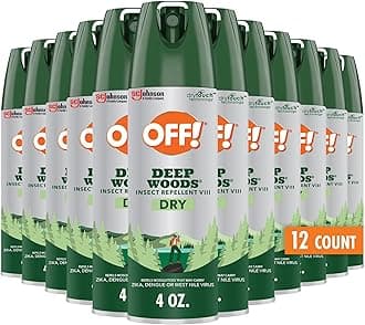 Deep Woods Dry Bug Spray Insect Repellent VIII Long Lasting Outdoor Protection from Mosquitoes and Ticks 4 Ounce (Pack of 12)