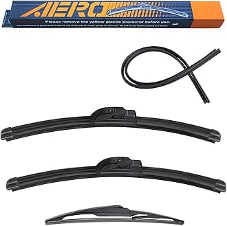 AERO Wipers Replacement for Toyota RAV4 2018 2017 2016 2015 2014 2013, 26"+16" Front + 10" Rear, Premium All-Season Windshield Wiper Blades with Extra Squeegee Refills + 1-Year Warranty (Set of 3)