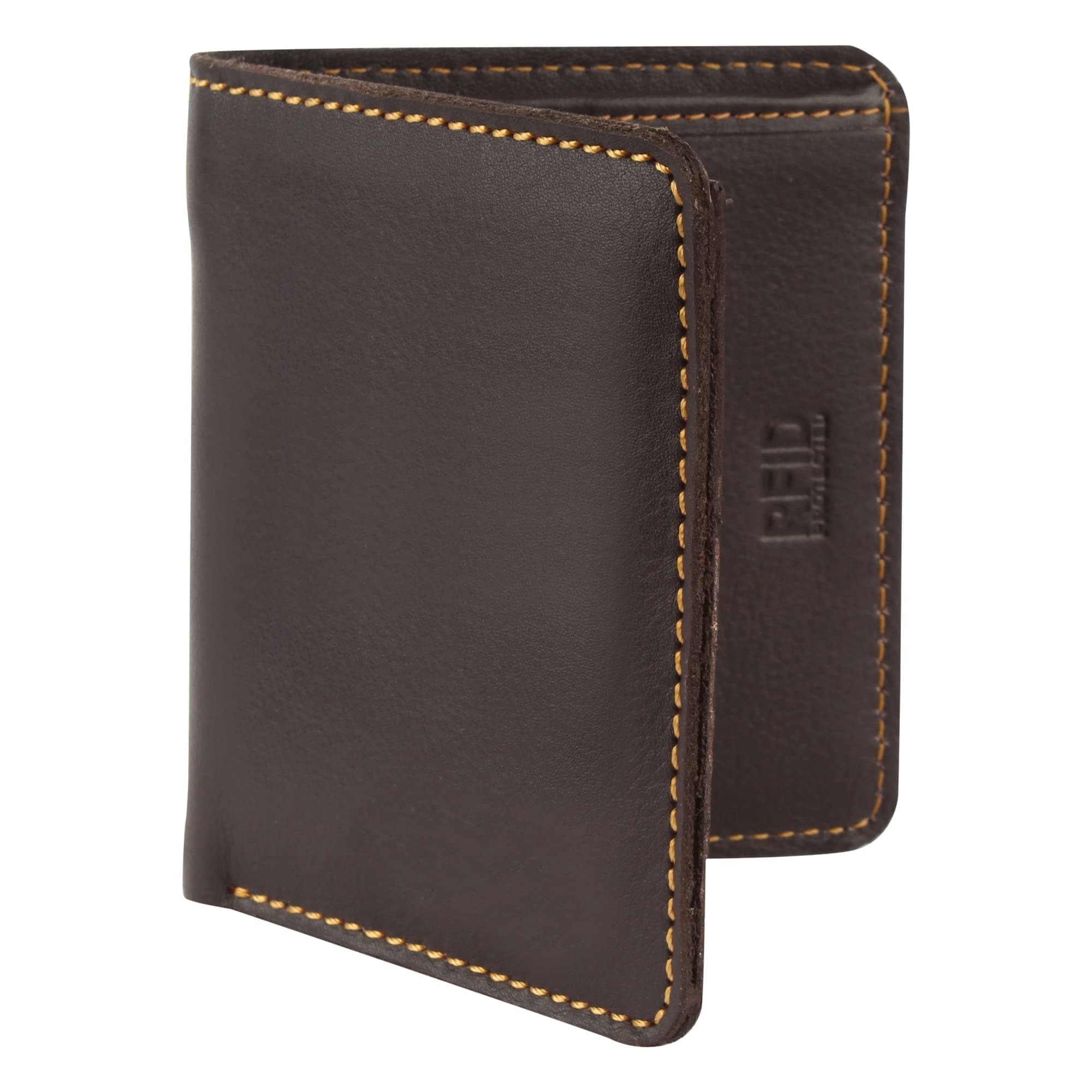 ACCEZORYBrown Leather Bifold Wallet for Men