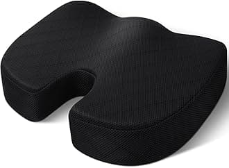 TushGuard Office/ Car Seat Cushion, Non-Slip Sciatica & Back Coccyx Tailbone Pain Relief Chair Pad, Memory Foam Butt Pillow for Computer Desk, Wheelchair, Driving (Black)