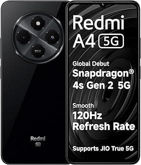Redmi A4 5G (Starry Black, 6GB RAM, 128GB Storage) | Segment Largest 6.88in 120Hz | 50MP Dual Camera | 18W Fast Charging | Charger in The Box