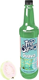 Hip Syrups - Guava Sugar Free Syrup Designed for Water Flavor, Bubble Tea, Boba Tea, Cocktails, Guava Flavoring, Water Enhancer, Drink Mix for Ice Tea, Lemonade & More, Zero Calorie Flavoring, Keto Friendly, Sugar Free