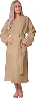 Bagno Milano Women's Robes, Waffle Robes For Women, Turkish Cotton Bathrobes For Women