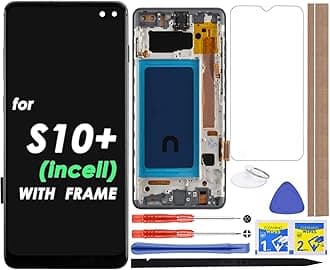 LCD Screen Replacement Touch Digitizer Display Assembly for Samsung Galaxy S10 Plus G975 G975U G975W G 975F/DS 6.4"(Incell Type with Black)