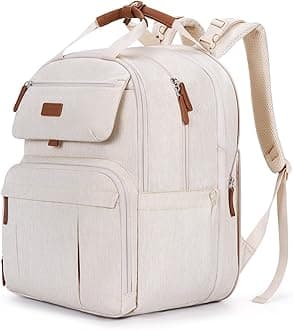 mommore Diaper Bag Backpack, Multi-pocket Large Diaper Bag Travel Backpack for Mom Dad, Quick Access Baby Bag with Insulated Pockets, Changing Pad, Stroller Straps