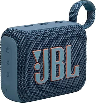 GO 4 – Ultra-Portable Bluetooth Speaker with AURACAST, Powerful Sound, 15H Playtime & Sleek Design, JBLGO4BLU, Blue