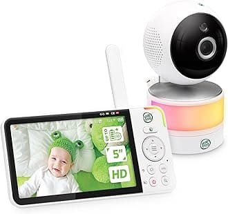 LeapFrog LF915HD Video Baby Monitor with 5 720p HD LCD Display, 360 Pan & Tilt with 8X Zoom Camera, Color Night Vision, Night Light, Two-Way Intercom, Smart Sensors