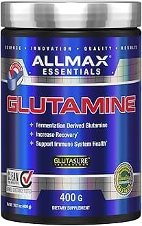 L Glutamine Powder 400g, Fermented L-Glutamine Powder Pure, Unflavored Glutamine Supplement for Gut Health, Recovery & Immune Support, Vegan, Gluten Free