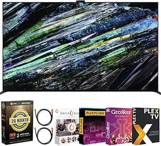 BRAVIA XR A95L 77 inch QD-OLED 4K HDR Smart TV (2023) Bundle with Deco Gear 4K HDMI 2.0 Cable w/Copper Conductors x2 + Premiere Streaming & CPS Exclusive 26 Month Protection (BEACH-CPS-265000)