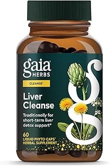 Liver Cleanse - Liver Health Support Herbal Supplement with Milk Thistle, Burdock, Turmeric Curcumin, Dandelion, and More - 60 Vegan Liquid Phyto-Caps (30 Servings)
