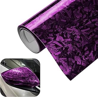 SOMUCH Gloss Forged Carbon Fiber Wrap, 1Ft x 3.5Ft DIY Decal Vinyl Wrap Roll, Self-Adhesive Film Sticker, Exterior Interior Accessories for Car SUV Truck and Motorcycle (Purple)